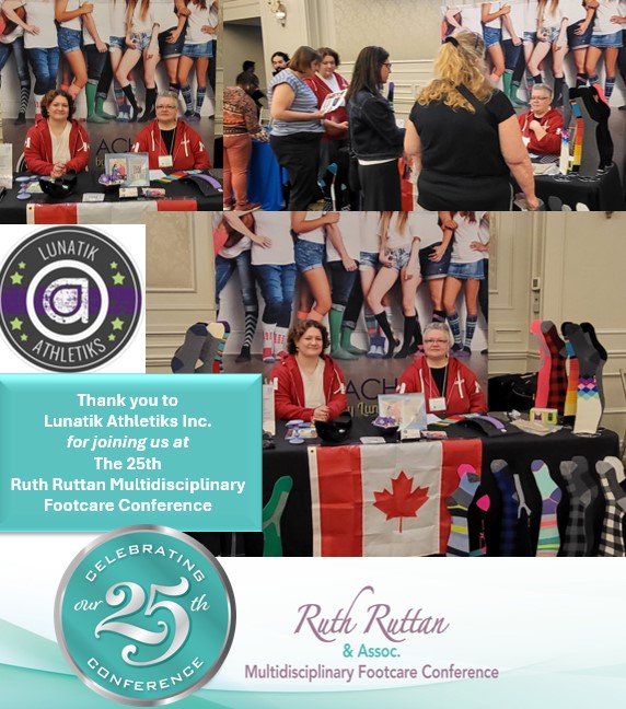 Ruth Ruttan Multidisciplinary Footcare Conference - Exhibitor Lunatik Athletiks - Thank you photo
